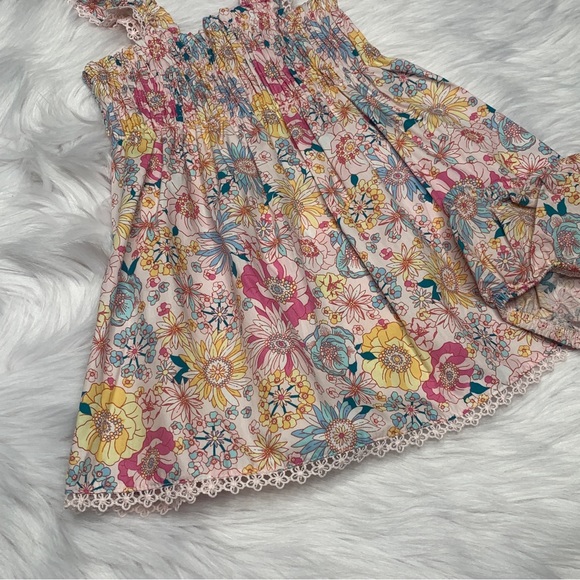 SOLD! Colorful Floral Dress with Bloomers - Picture 3 of 8